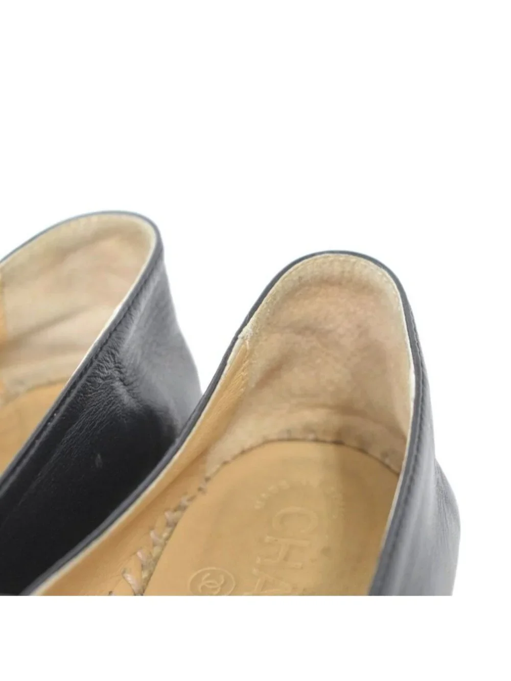 Chanel Espadrilles CC Logo Slip-on Flat Shoes Black